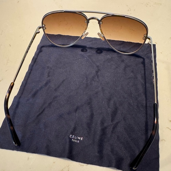 CELINE | Brown Aviator Sunglasses - Picture 7 of 10
